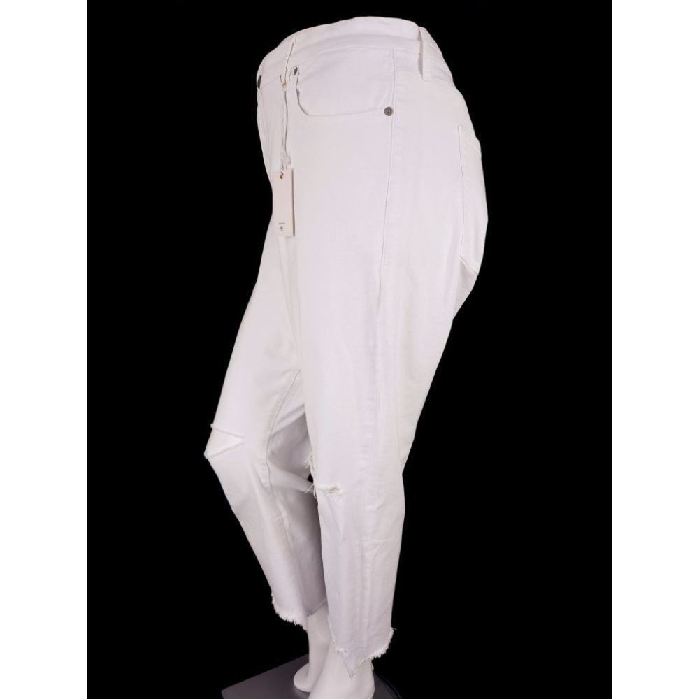 GOOD AMERICAN New Plus Size 18 Good Girlfriend Jeans in White Distressed - Picture 10 of 13